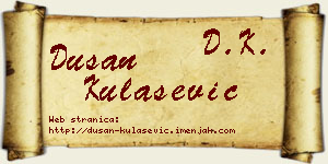 Dušan Kulašević vizit kartica